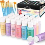 Acrylic Paint Set With 12 Brushes